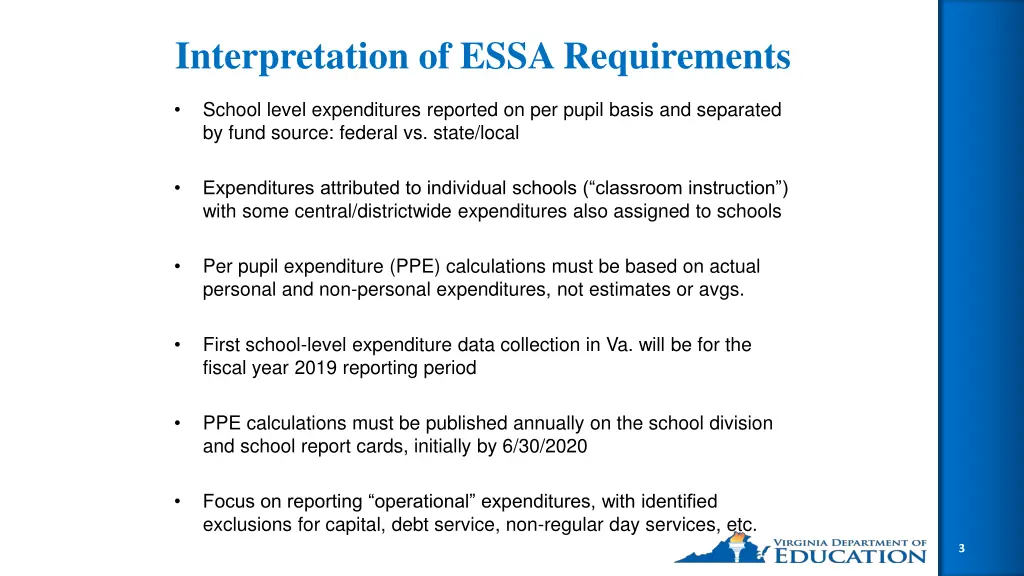 interpretation of essa requirements
