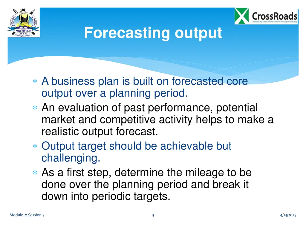 forecasting output