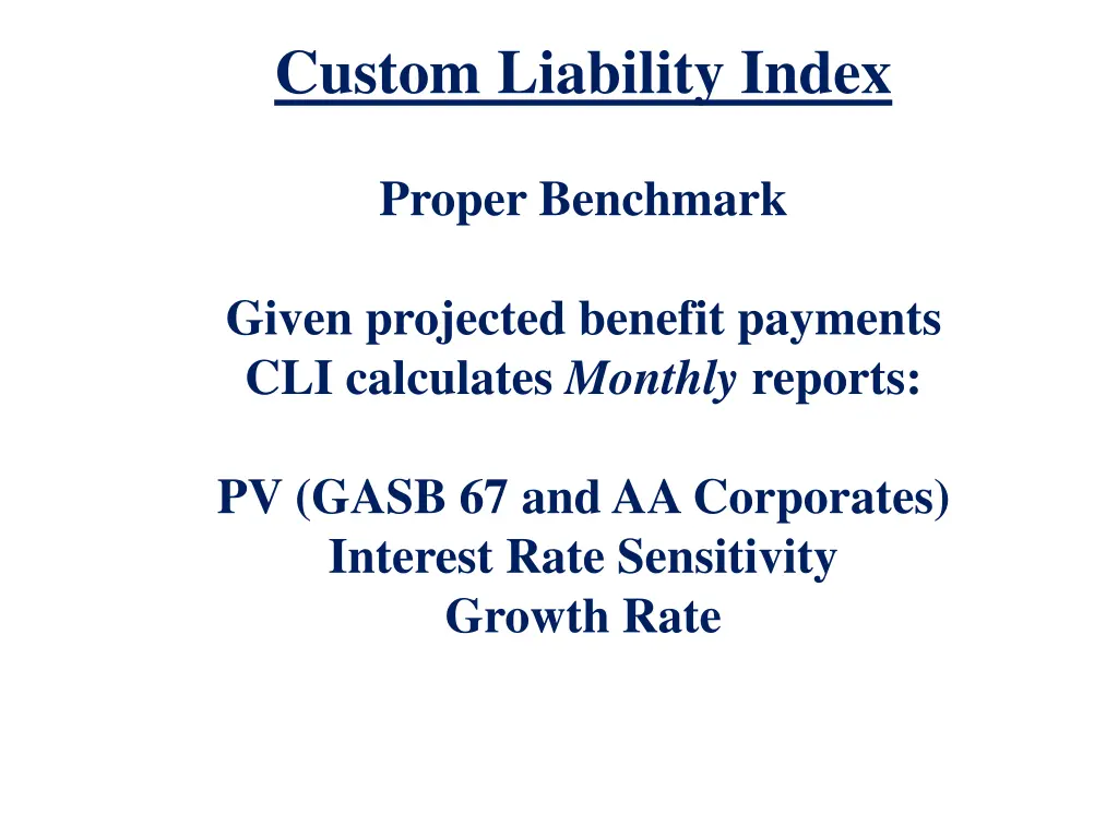 custom liability index