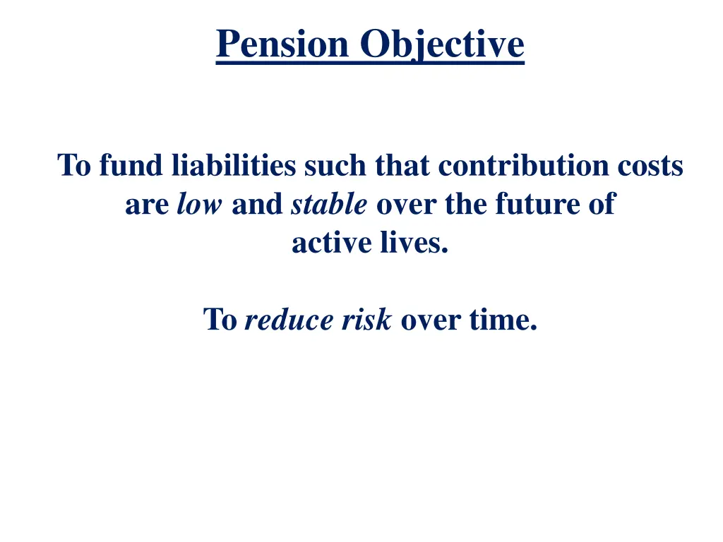 pension objective