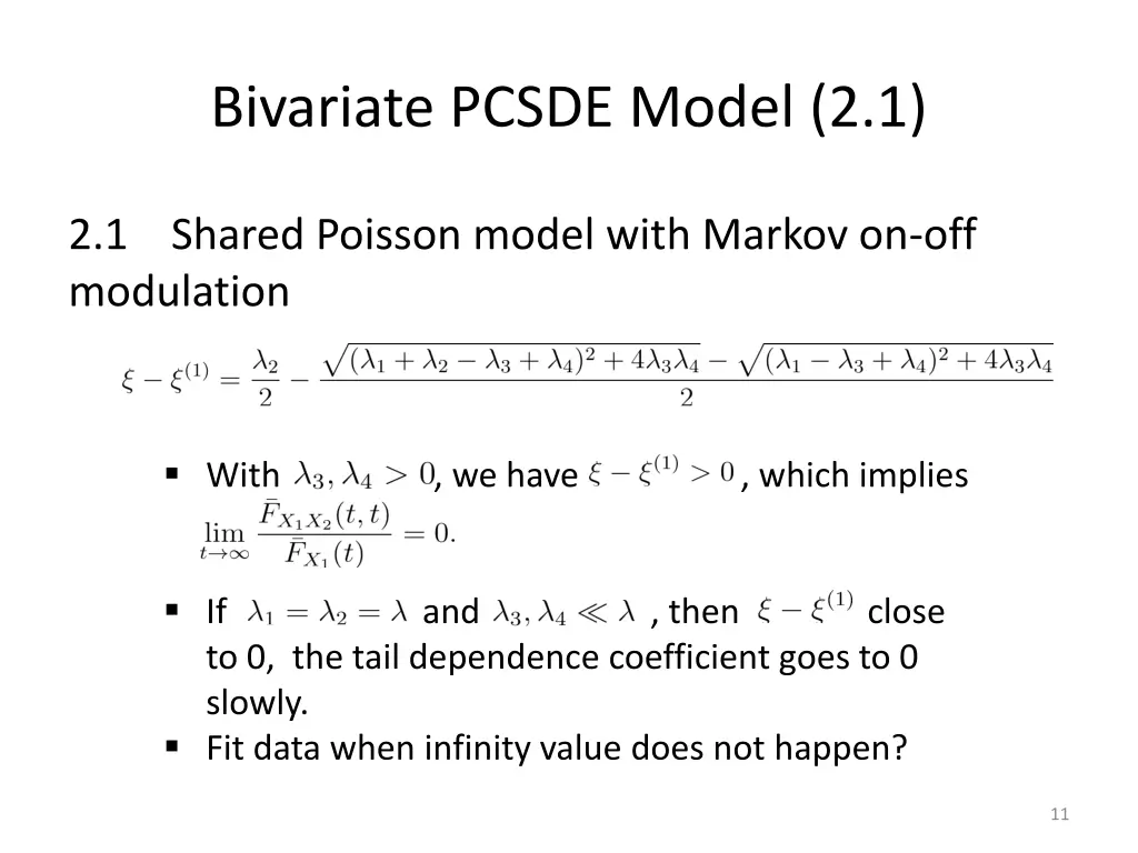 bivariate pcsde model 2 1 2