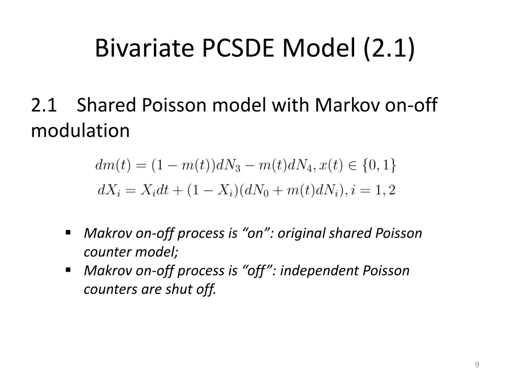 bivariate pcsde model 2 1