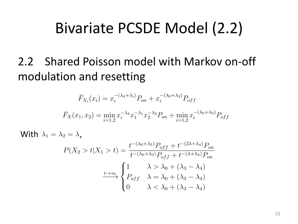 bivariate pcsde model 2 2 1