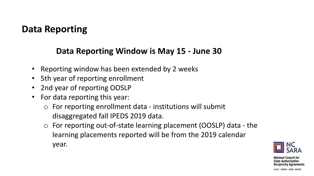 data reporting