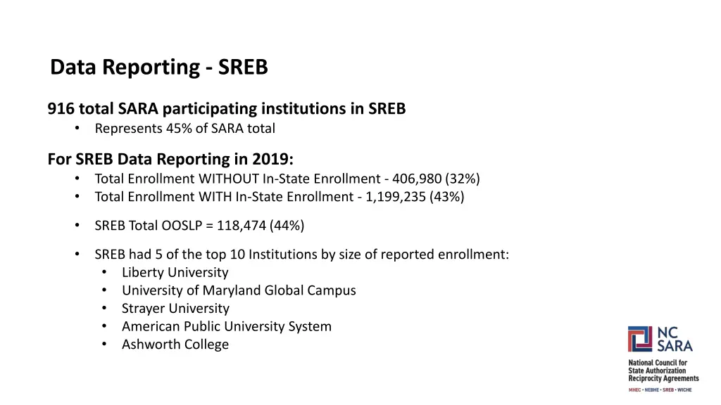 data reporting sreb