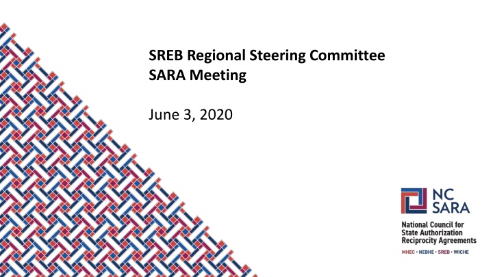 sreb regional steering committee sara meeting