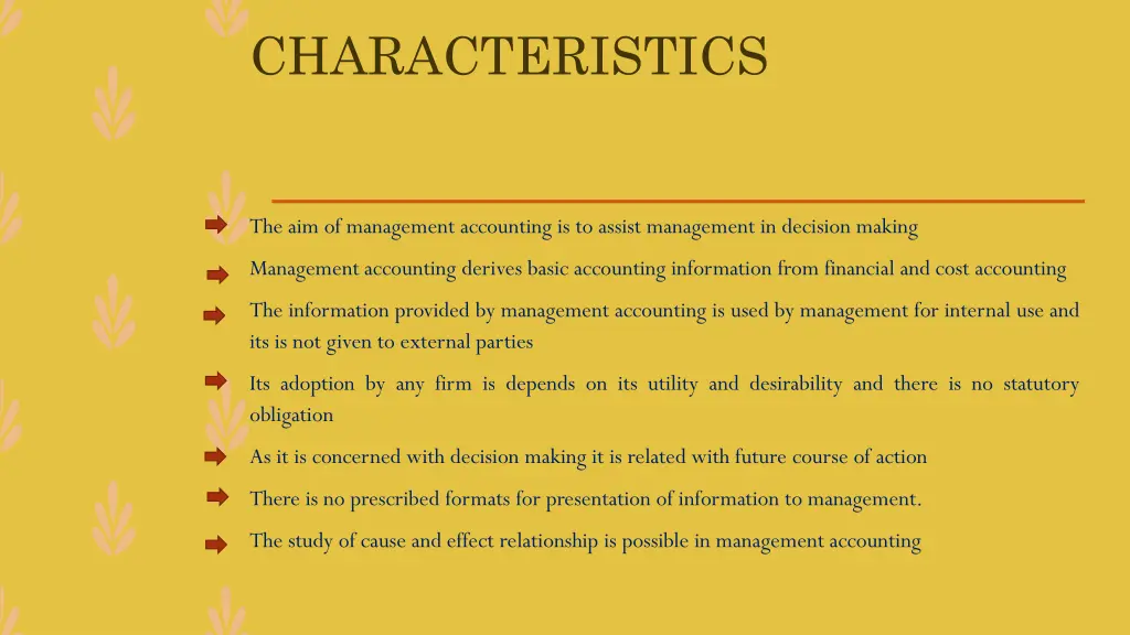 characteristics