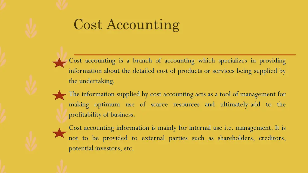 cost accounting