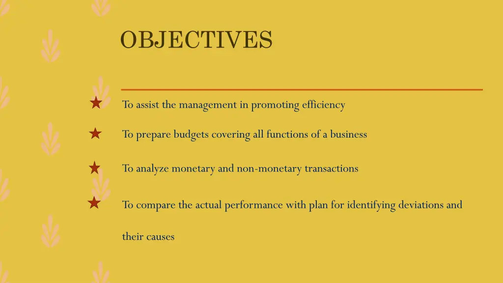objectives