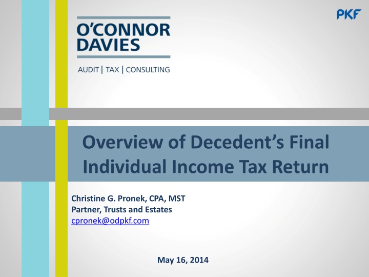 overview of decedent s final individual income