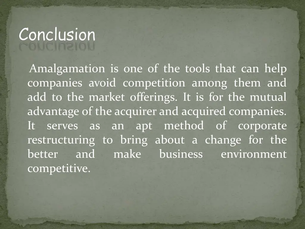 conclusion