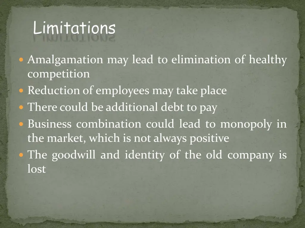 limitations