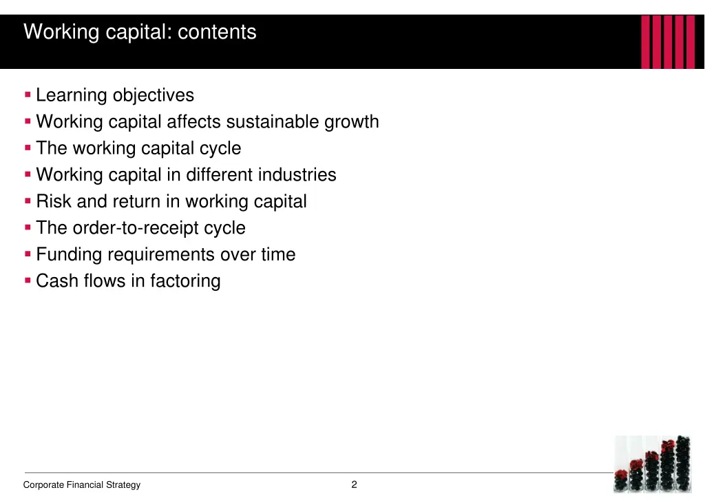 working capital contents