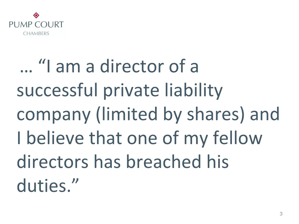 i am a director of a successful private liability