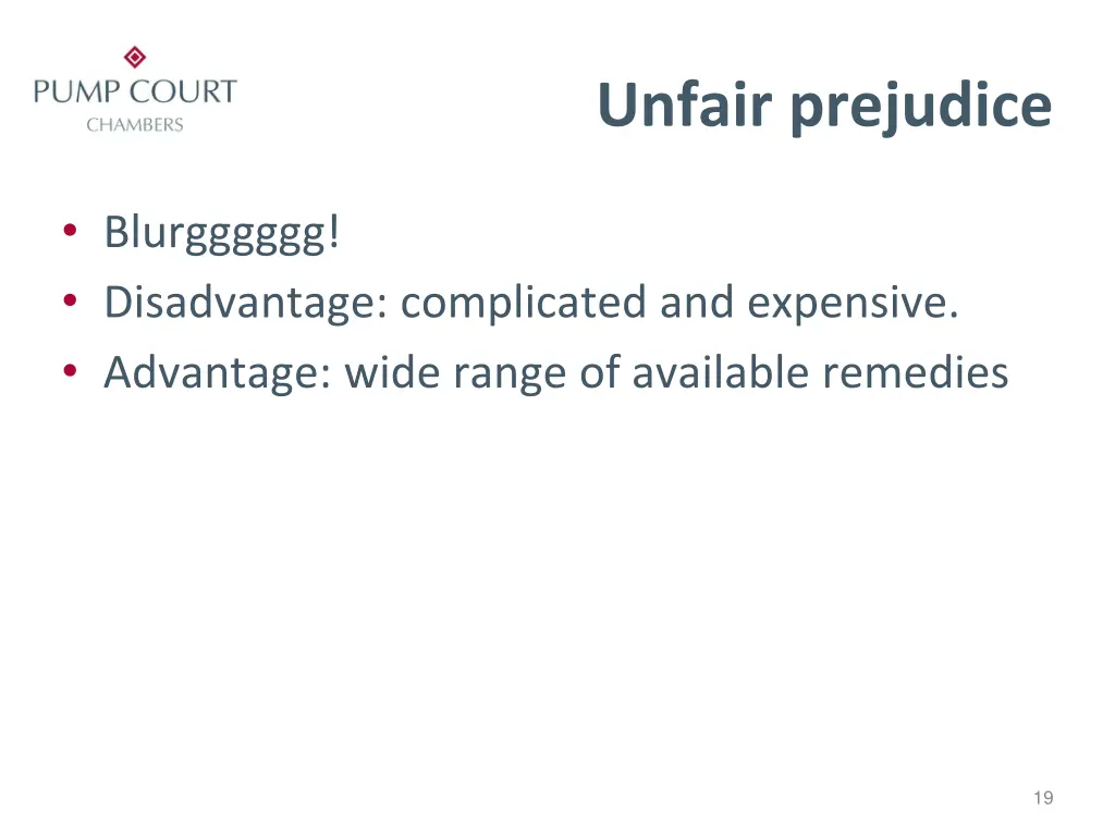 unfair prejudice 2