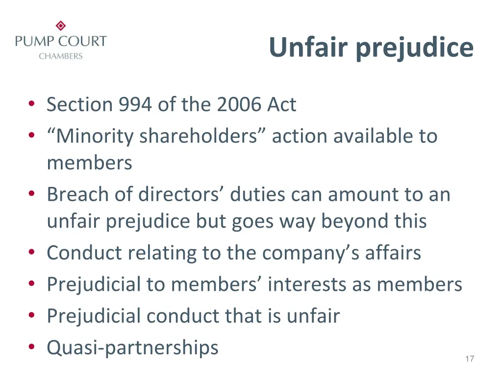 unfair prejudice
