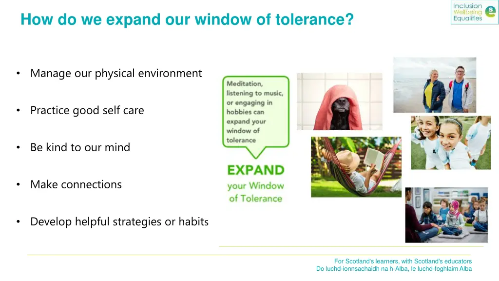 how do we expand our window of tolerance