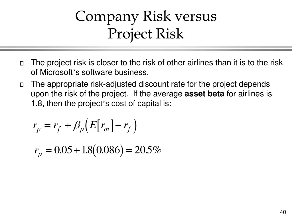 company risk versus project risk 2