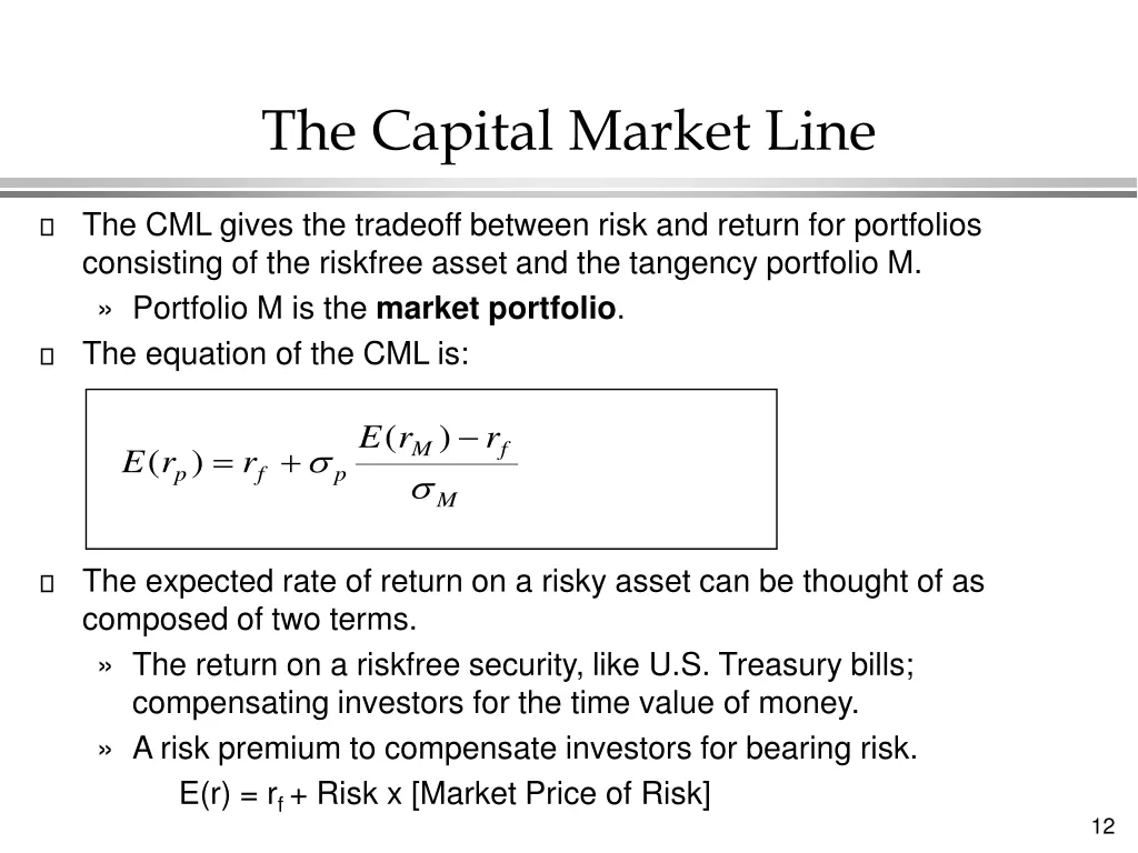 the capital market line 1