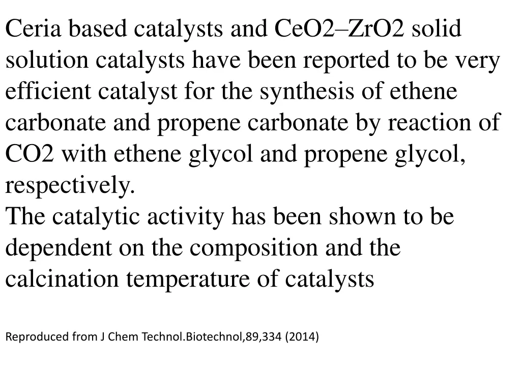 ceria based catalysts and ceo2 zro2 solid