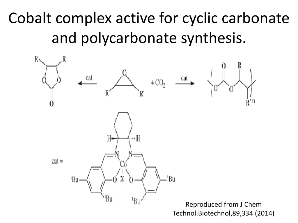 cobalt complex active for cyclic carbonate