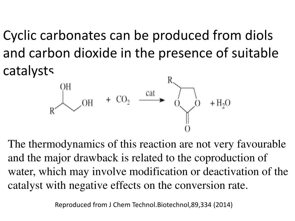 cyclic carbonates can be produced from diols