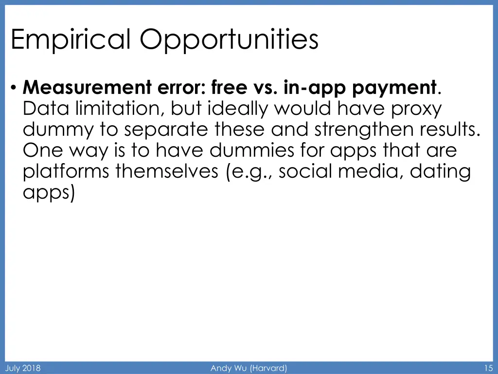 empirical opportunities 1
