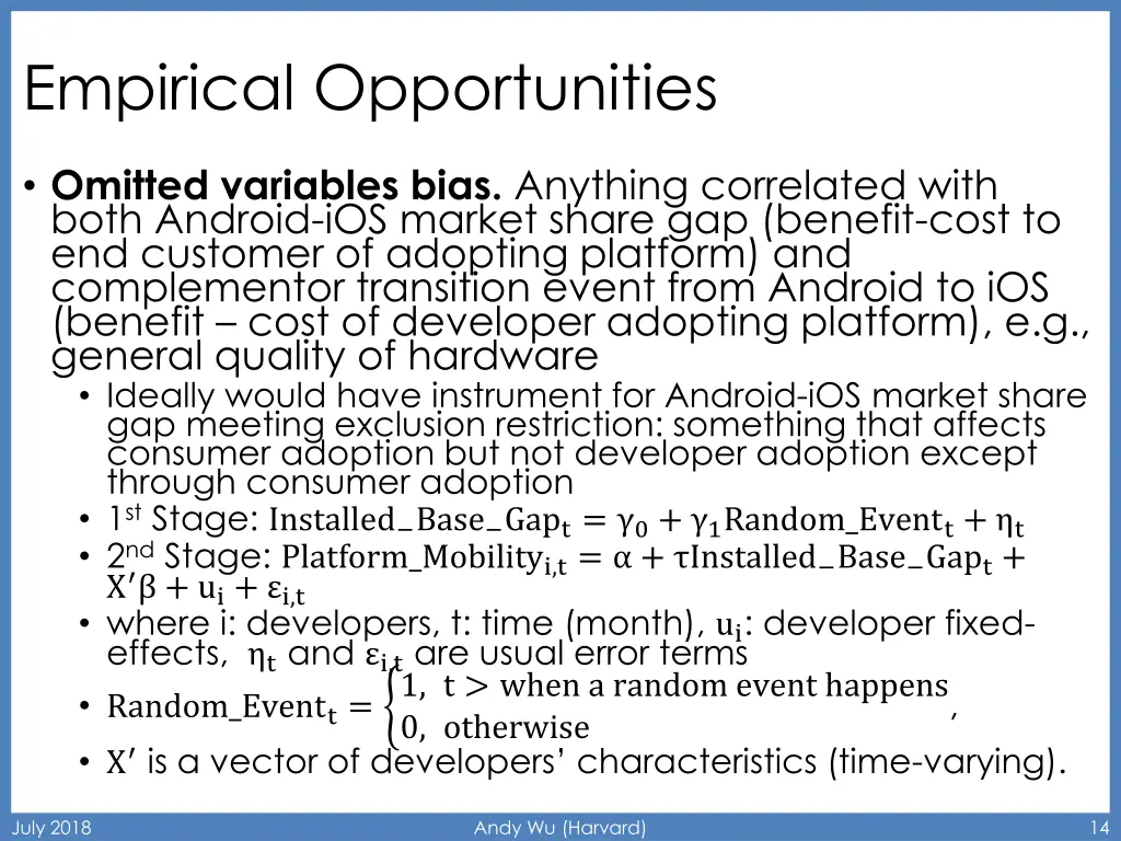 empirical opportunities