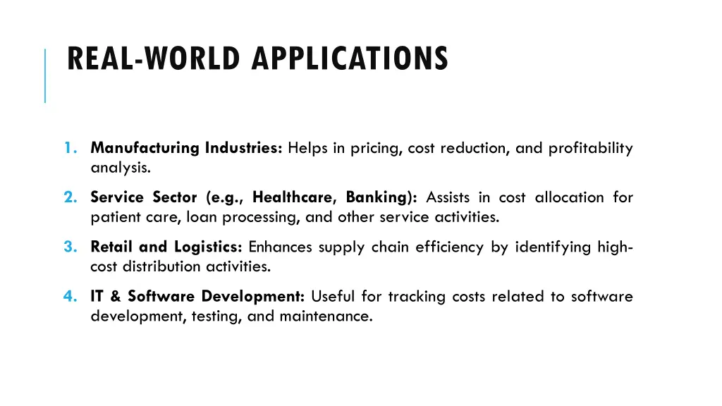 real world applications