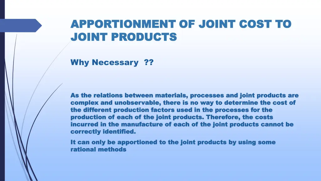 apportionment apportionment of joint cost