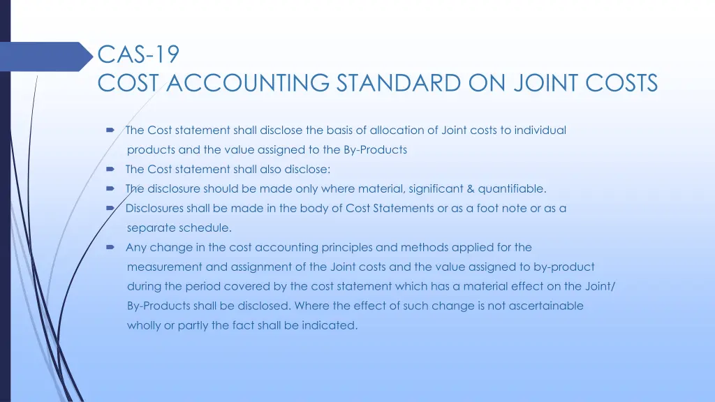 cas 19 cost accounting standard on joint costs