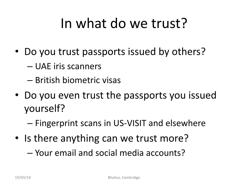 in what do we trust