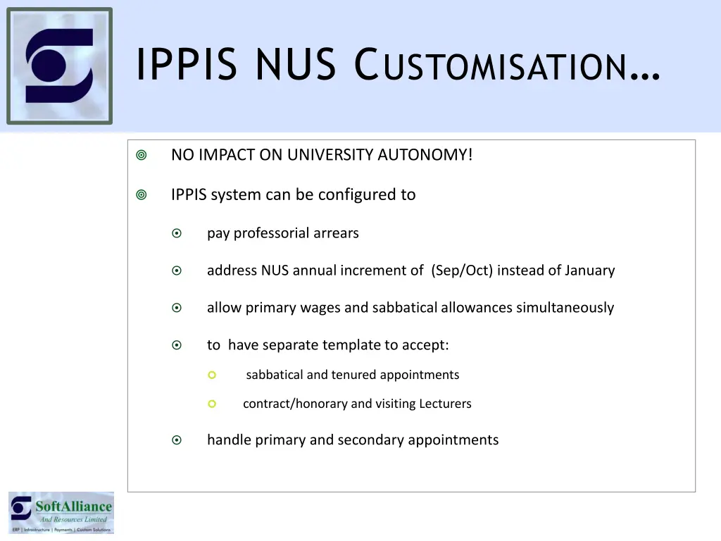 ippis nus c ustomisation