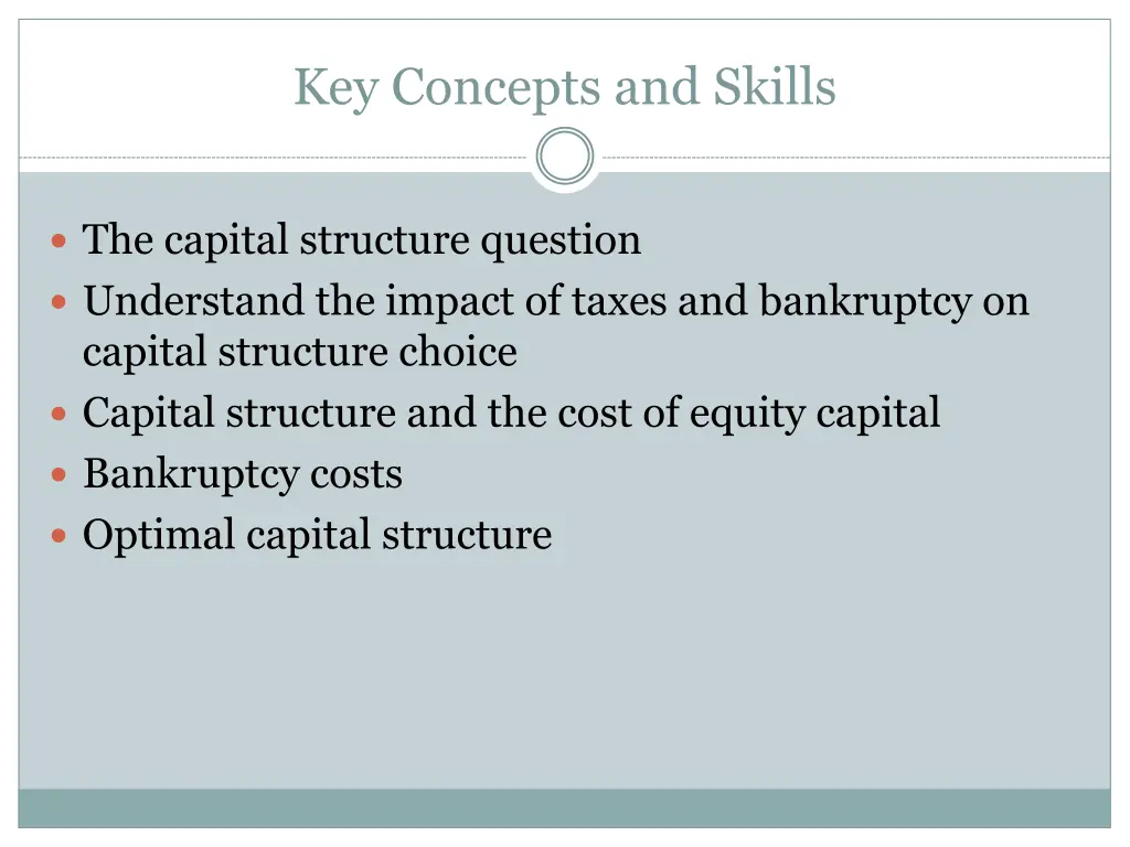 key concepts and skills