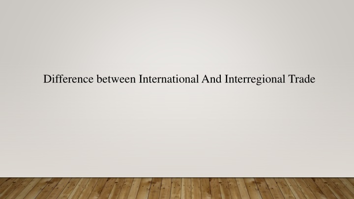 difference between international