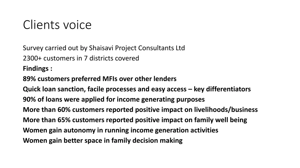 clients voice