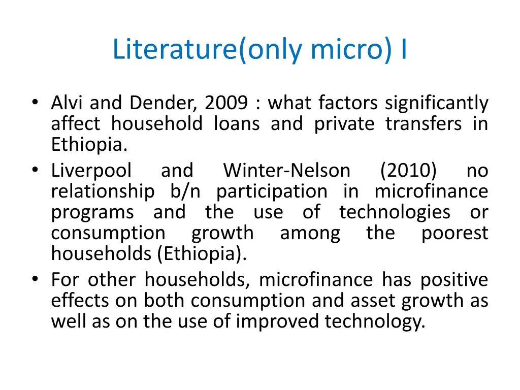 literature only micro i