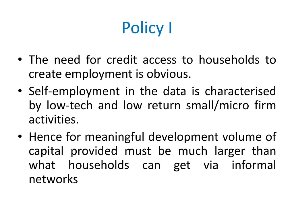 policy i