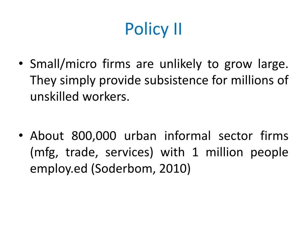 policy ii