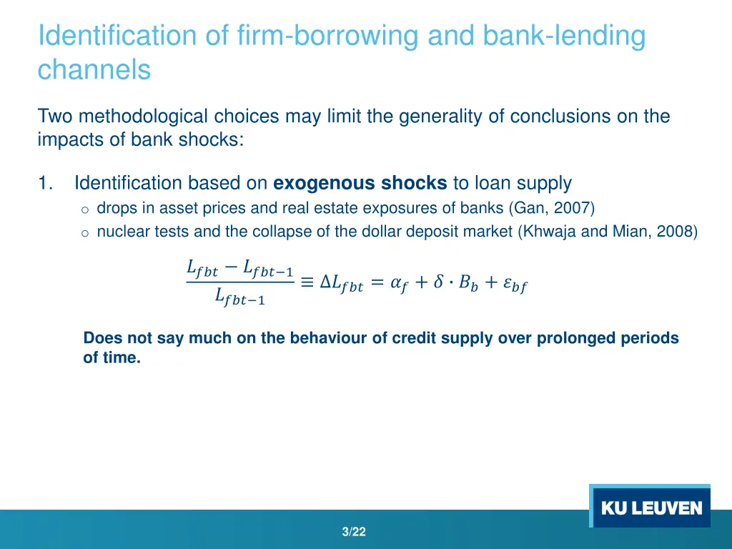 identification of firm borrowing and bank lending