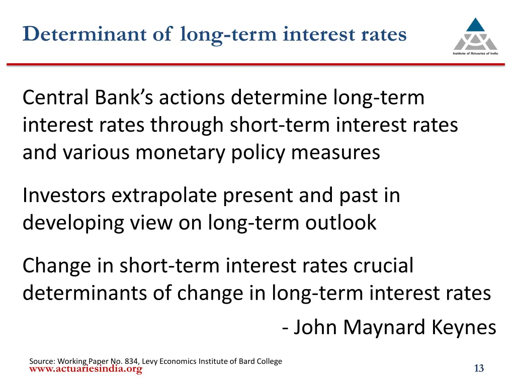 determinant of long term interest rates