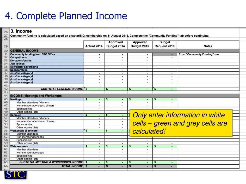 4 complete planned income