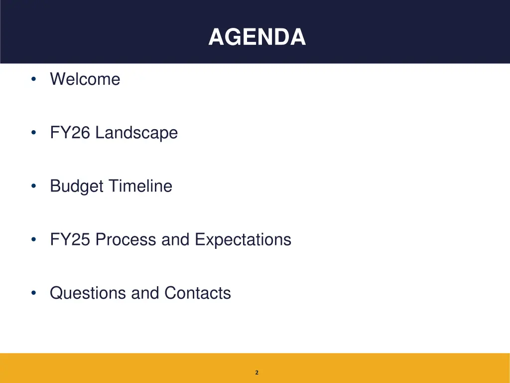 agenda