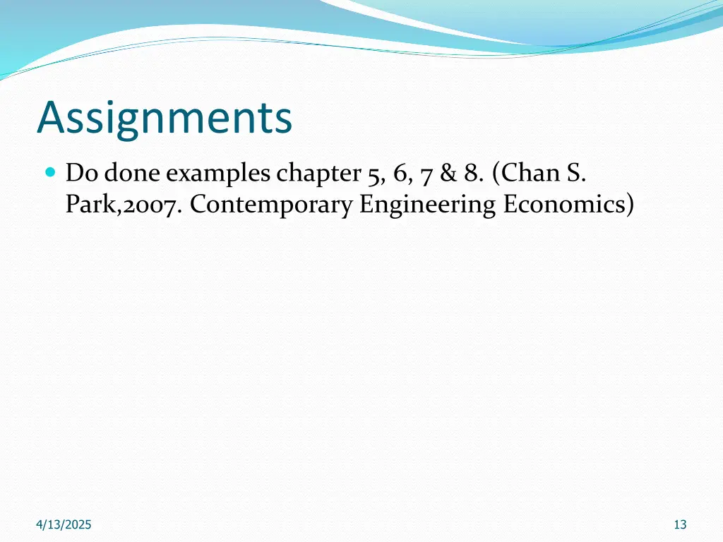 assignments