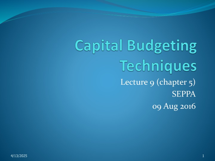 lecture 9 chapter 5