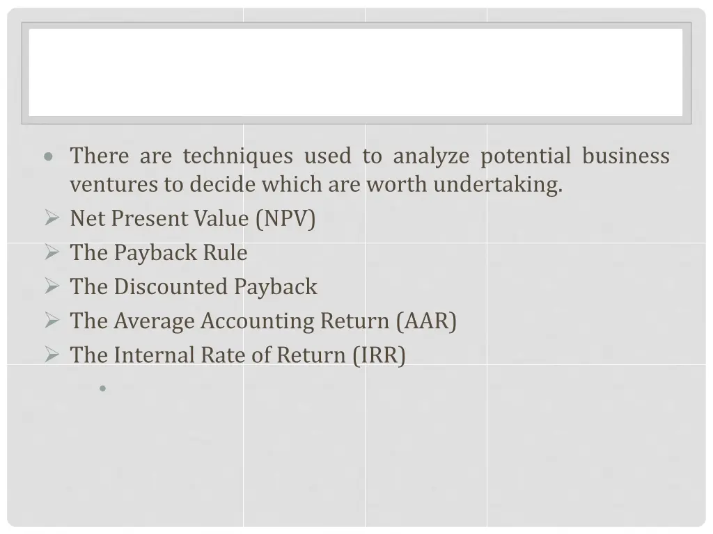 there are techniques used to analyze potential