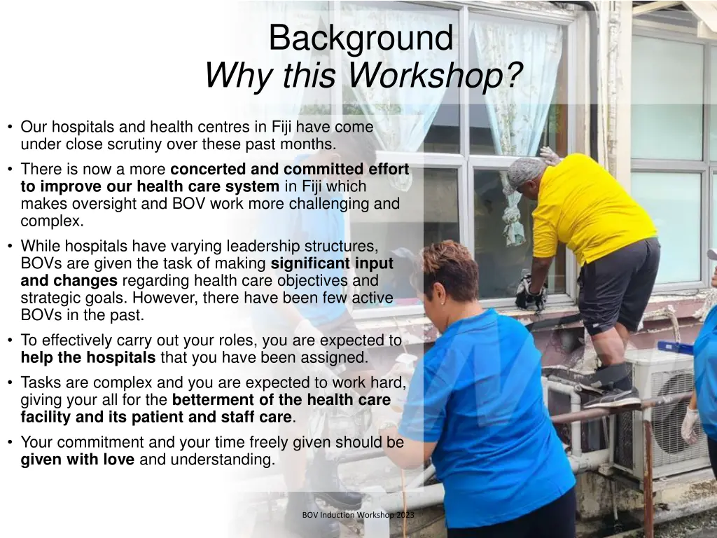 background why this workshop