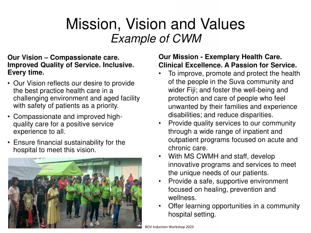 mission vision and values example of cwm