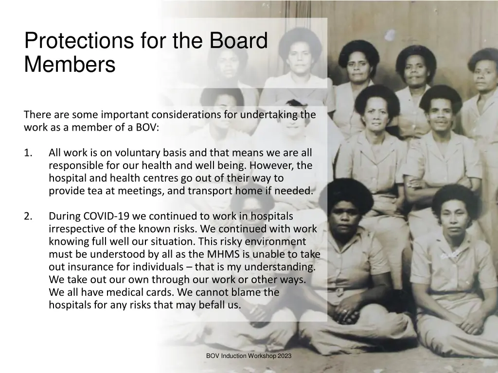 protections for the board members
