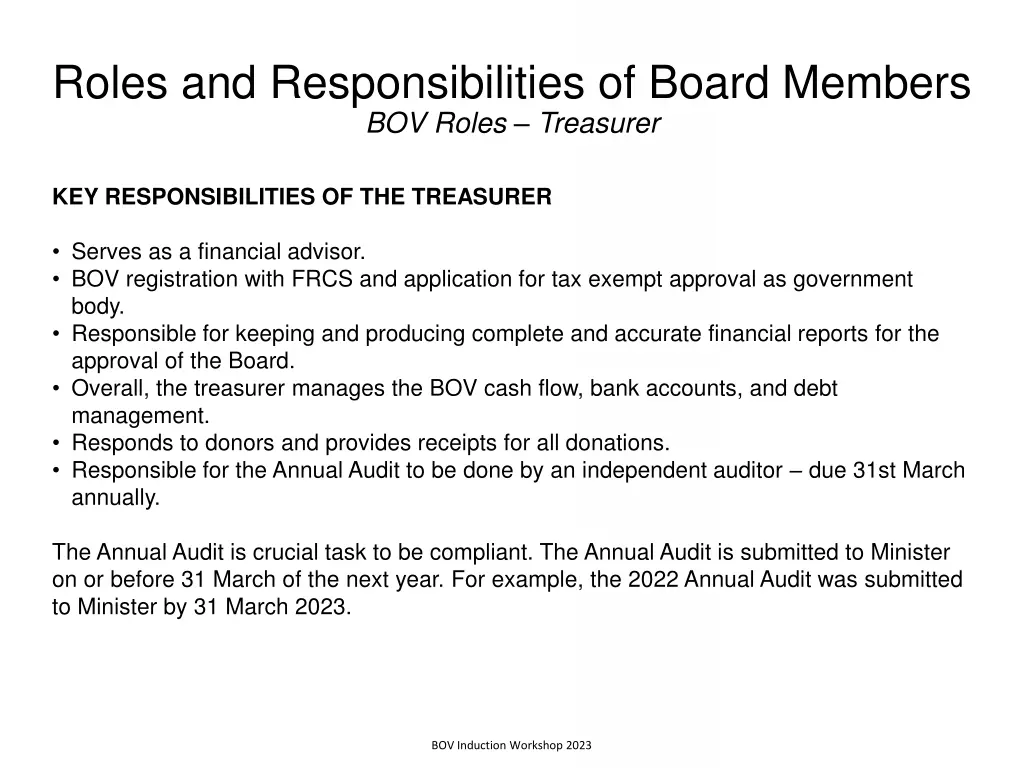 roles and responsibilities of board members 14